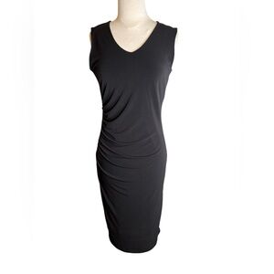 Honeylove Inner Power Black Ruched Sheath Midi Dress – NWT